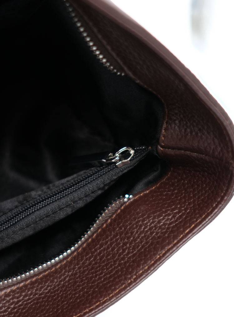 Hakiki Deri Kahverengi Kadın Omuz Çantası