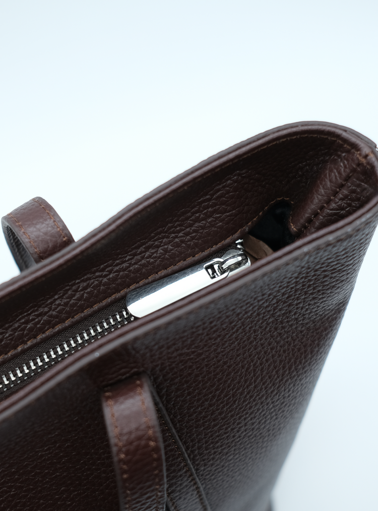 Hakiki Deri Kahverengi Kadın Omuz Çantası