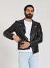 Men's Black Biker Leather Jacket